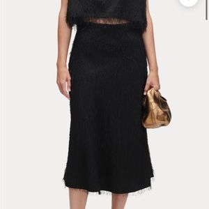 Rachel Comey black eyelash crepe Roves skirt! Size 6